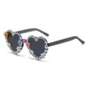 Nuevas Impresionantes Gafas de Sol Incrustadas de Diamantes, Modernas Gafas de Corazón para Dama, Gafas de Sol Decorativas para Estudio de Fotografía de Bodas y Fotografía Callejera