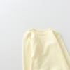 Camiseta Base de Algodón Puro de Manga Larga para Niños 2026 para Primavera y Otoño, Top Cepillado de Color Sólido Holgado con Cuello Redondo para Niños y Niñas