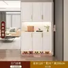 Gabinete de Zapatos para Entrada de Madera Maciza, Recibidor, Puerta de Sala de Estar del Hogar, Compartimento Integrado de Gran Capacidad, Taquilla de Almacenamiento en Pared