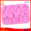 Dubi 8 Molde de Silicona para Chocolate de Navidad Herramientas DIY para Hornear Galletas Molde Artesanal para Dulces y Pudín