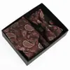 Set de Regalo de Corbata para Hombre, Pajarita de Moda de Alta Gama, Jacquard de Seda de Poliéster Bordado, Logotipo Personalizado, Corbata para Hombre al por Mayor