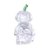 Lujo Ligero Sala de Estar Vestido Suave Colorido Calavera Doble Decoración de Halloween Artesanía de Vidrio Adornos de Cristal de Escritorio