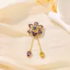 Pingente Verão Fresco Flores Coloridas Pétalas Gota d'Água Acessórios para Joias DIY Acessórios com Design de Borla da Moda