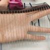 Cadena de cuentas de níquel blanco colgante unilateral de metal galvanizado con malla bordada a máquina de 6 cm, accesorios de encaje para barba de bufanda de boda