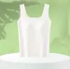 Camisola Beauty Back Sem Costura de Verão para Mulheres, Top Regata Esportivo com Decote Quadrado Integrado Anti-Exposição, Adequado para Usar em Camadas ou Sozinho