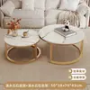Venta Directa de Fábrica Mesa de Centro para Sala de Estar, Mesa Pequeña Redonda para Uso Doméstico, Adecuada para Apartamentos Pequeños, Lujo Ligero, Sencilla y Moderna, Mesa de Té para Apartamentos de Alquiler