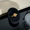 Anel rosa com laço estilo menina doce, cubo de açúcar e zircônia cúbica para mulheres, novo design, anel aberto simples e ajustável