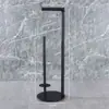 Comercio Exterior Soporte para Toallas de Papel de Baño Polo Único Acero Inoxidable de Pie Vertical Soporte para Papel en Rollo Baño Piso Soporte para Papel Higiénico Sin Perforar