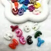 Accesorios de Cuentas con Letras de Agujero Grande Versión Q de Acrílico para Bolsos Hechos a Mano DIY Cadena para Teléfono Llavero Materiales Cuentas Sueltas