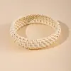 Pulseira de Rattan Tecida à Mão Estilo Étnico Mais Vendida no Exterior, Pulseira Versátil Moda Retrô, Joia de Mão Boêmia para Mulheres