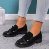 Sapatos de Salto Solos da Moda para Mulheres 2026 Novo Estilo Sapatos de Trabalho Primavera e Outono Sapatos de Salto Grosso com Laço Comércio Exterior Tamanho Grande Sapatos Femininos Europeus e Americanos
