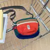 Bolso Bandolera Infantil de Bloques de Color Dopamina de Moda, Estilo Deportivo al Aire Libre de Nailon, Unisex, Bolso de Hombro Exquisito y Elegante