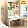 Combinação de escrivaninha e estante, escrivaninha estudantil para uso doméstico, escrivaninha para quartos de meninas, mesa de computador estreita para escritórios em quartos, projetada para ser colocada contra a parede