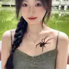 Adesivos de Tatuagem Aranha Vermelha à Prova d'Água Mini Adesivos de Tatuagem Personalizados Simulação Maquiagem de Halloween