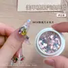 Explosões cor doce refrigerante lantejou broca de unha glitter gradiente cor mista K9 fundo pontiagudo formato diamante joia para unha