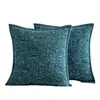 Funda de Almohada Cuadrada de Chenilla Amazon Funda para Cojín Cuadrado Almohada de Chenilla