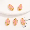 Novo Estilo Chinês Banhado a Cobre Ouro Real Contas de Gota de Óleo Espaçador Pingente Geométrico Dourado Antigo Pulseira Charme Acessórios de Joias DIY