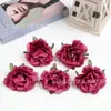 Flor de Peonía Rosa Simulada de Múltiples Capas Grande de 7 cm para Tocados DIY, Accesorios para el Cabello, Accesorios de Flor de Camelia de Seda, Accesorios para Ropa
