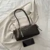 Mais Fácil para Combinar Bolsa Pequena com Laço para Mulheres 2025 Nova Bolsa Baguete de Couro Encerado Texturizado Outono e Inverno Bolsa de Ombro Único de Alto Padrão