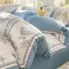 Conjunto Minimalista de Quatro Peças Classe A Estilo Ins Roupa de Cama Doméstica Lençol Capa de Edredom Algodão Lavado Gaze de Camada Dupla Capa de Colcha Roupa de Cama Jdzt