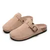 Pantuflas Baotou Mujer Pareja Corcho Arrastre Wish Transfronterizo Talla Grande Comercio Exterior Zapatos Romanos Casual Medio Arrastre Zapatos Perezosos Marea