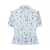 Ins estilo europeo y americano 2026 nueva moda temperamento ropa de mujer al por mayor viaje diario camisa estampada traje de falda corta
