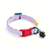 Collar impermeable personalizado de PVC para mascotas con cascabel, collar de hebilla ajustable para perros pequeños y medianos, resistente a la suciedad y fácil de limpiar