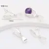 Clip de Joyería con Hebilla de Seguridad Rellenado de Oro de 14K Clip Accesorios Clip de Cristal de Jade Natural Colgante de Hoja DIY