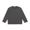 Camiseta de Manga Larga para Hombre 2026 Nueva Tendencia Americana Primavera y Otoño Versátil Casual de Peso Pesado Camiseta de Color Sólido Peso Pesado