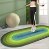 Esterilla Deportiva de Terciopelo de Cristal con Gradiente Arcoíris Transfronteriza, Esterilla Amortiguadora y Aislante Acústico para Saltar la Cuerda, Esterilla Antideslizante para Suelo de Gimnasio en Casa en Interiores