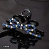 Presilha de Cabelo Flor de Strass Pequena Estilo Coreano Ins Nova para Mulheres, Prendedor de Tubarão Grande Elegante e Simples para a Parte de Trás da Cabeça, Versátil