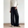 Calça de terno retrô americana transfronteiriça com design de perna reta ampla e fluida, calça casual para homens e mulheres, marca moderna cleanfit com toque de alta qualidade