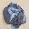 Cárdigan Falso de Dos Piezas de Tejido Suave y Pegajoso para Mujer Cuello Redondo Holgado Adelgazante Ropa de Punto Súper Blanqueador Abrigo Suéter de Otoño e Invierno