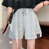 Shorts casuais femininos verão fino agasalho 2025 nova rede vermelha cintura alta calças largas finas maré uma geração de cabelo