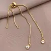 Chapado en Cobre Oro Real de 18K Alta Retención de Color Cadena de Caja Deslizante Ajustable Accesorios para Pulsera Collar Hecho a Mano Joyería Venta al por Mayor