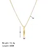 Collar de titanio para pareja, superventas transfronterizo europeo y americano, simple y versátil, colgante de moda hip-hop, cadena para la clavícula estilo minimalista de Instagram