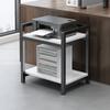 Armário de armazenamento para impressora pequeno apartamento prateleira de mesa de escritório estante de armazenamento móvel de piso suporte para gabinete de computador