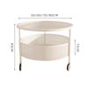 Mesa Pequeña Redonda de Vidrio Color Crema para Sala de Estar en Casa, Mesa Redonda Pequeña de Hotel Moderna, Mesa de Café de Vidrio Templado de Moda