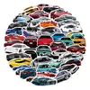 100 peças hellaflush carro de performance modificado baixo aço preto grafite adesivos mala de viagem adesivos removíveis
