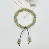 Pulsera de Cerámica Jingdezhen Nueva Pulsera de Cerámica China Joyería Estudiante Estilo Tíbet Cuerda Trenzada a Mano Puesto Regalo para Estudiante