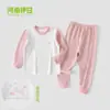 Conjunto de ropa interior térmica holgada para otoño e invierno para niños, que incluye una camiseta y pantalones, para bebés, diseñado para abrigar y la comodidad en casa