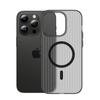 Adequado para Capa de Celular iPhone 17 Grade Ondulada Névoa de Gelo PC, Capa Dura Apple 18 Tira Magnética Fosca de Alta Transparência 15