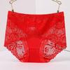 Calcinha de Renda Cintura Média-alta Feminina Sexy Transparente Sem Costura Plus Size Cueca Hip Modal Roupa Íntima Feminina Cabeça