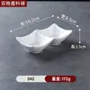 Melamina A8 Blanco Banquetes Nacionales Plato para Salsa de Olla Caliente Vajilla Imitación Porcelana Plato de Sabor Plato para Salsa de Soja Vinagre Dos o Tres Compartimentos Pequeño Plato para Condimentos de Barbacoa