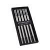 Atacado de fábrica 304 aço inoxidável hashis isolamento térmico antiderrapante doméstico resistente a alta temperatura desinfecção quadrado hashis conjunto LOGOTIPO