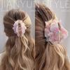 Estilo Coreano Novo Estilo Estilo Chanel Estilo Francês Flor Tridimensional Pérola Retrô Luxo Leve Ácido Acético Médio Durável Presilha de Cabelo Presilha Tubarão