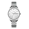 Suministro directo de fábrica reloj neutral para hombre ocio doble calendario luminoso banda de acero cuarzo reloj de pareja no mecánico reloj regalo al por mayor