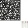 Manta multifuncional, dibujada a mano, en blanco y negro, para uso doméstico, adecuada para siestas, venta al por mayor, con dibujos lineales, diseños casuales, DIY y creativos
