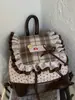 Nuevos Bolsos de Verano 2025, Mochilas Lindas y Juveniles, Bolsos Cubo Portátiles de Cuadros y Encaje para Mujer, Bolsos para Mujer