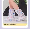 Cubrezapatos de lluvia desechables estampados para niños, de tubo largo, impermeables, antideslizantes, transparentes, para uso en exteriores en días lluviosos, engrosados para mayor protección, ajuste universal